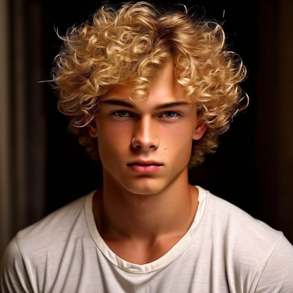 very very curly blond hair