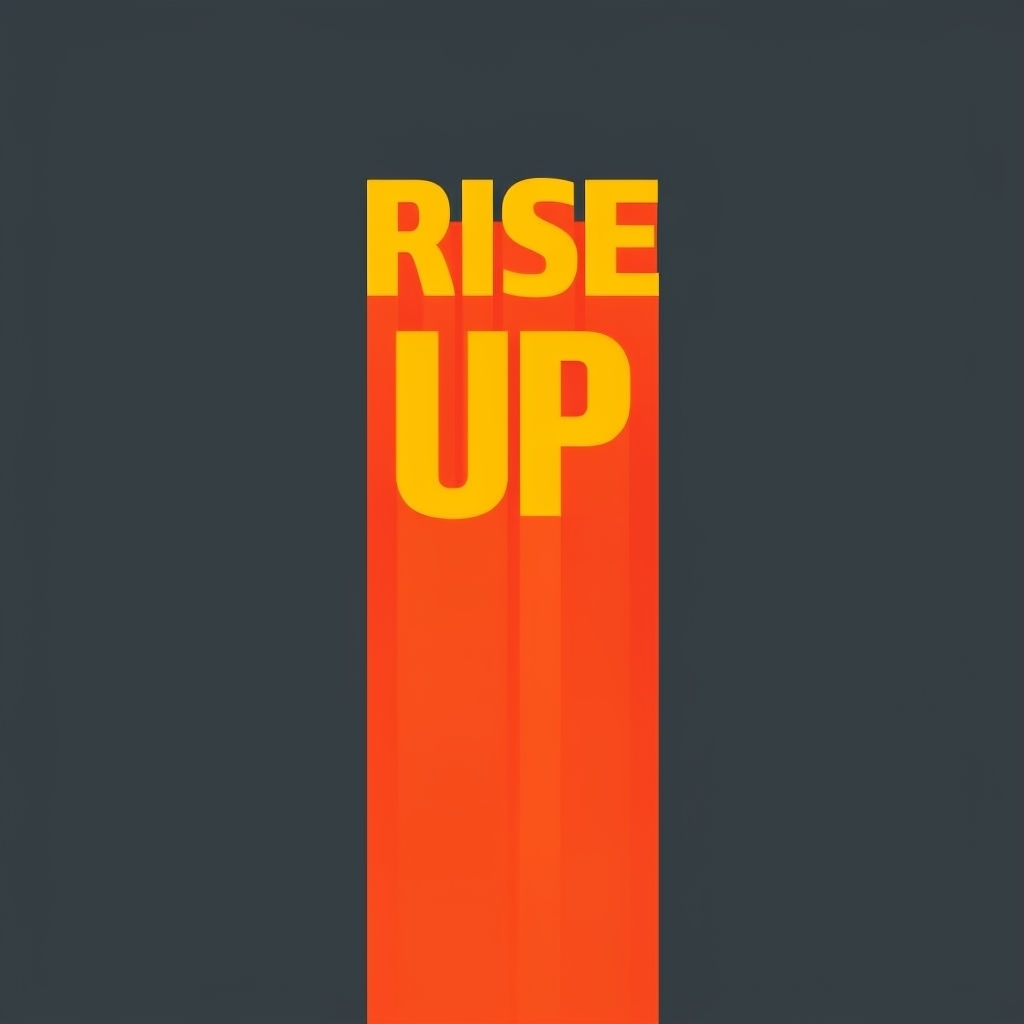 Bold Motivational RISE UP Graphic Design Poster