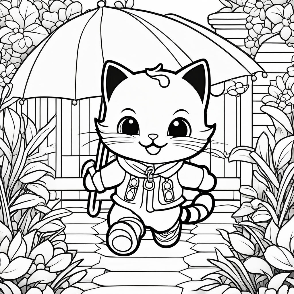 Coloring book illustration by Daniela Cuellar Fandiño - Playground