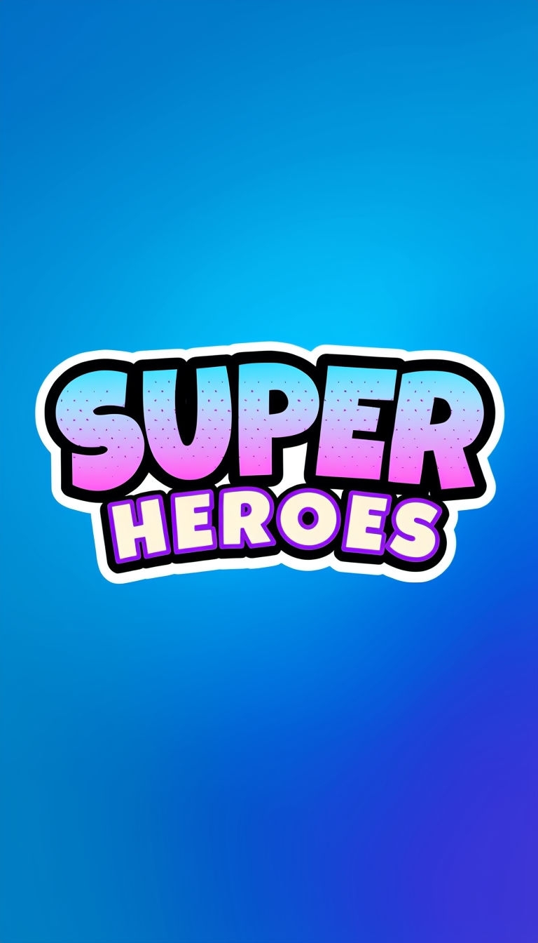 Vibrant Super Heroes Gradient Logo Design for Exciting Trivia Games Logo