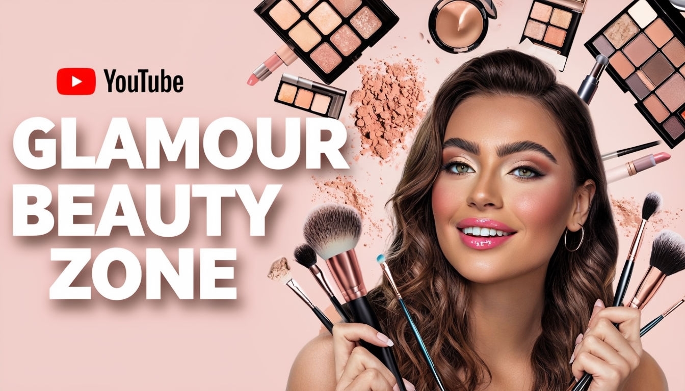 Glamour Beauty Zone Promotional Banner for Makeup Lovers Poster