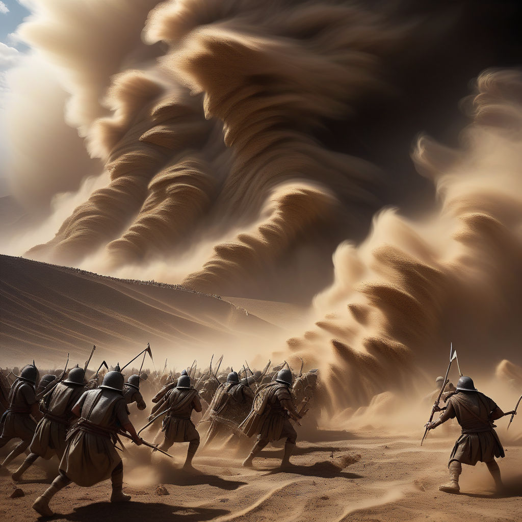 Battle scene between the Philistines and the Israelites by mauro sergio ...