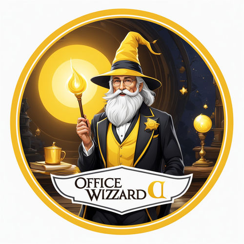 The logo circle then colors yellow and white types of wizard... by Mark ...