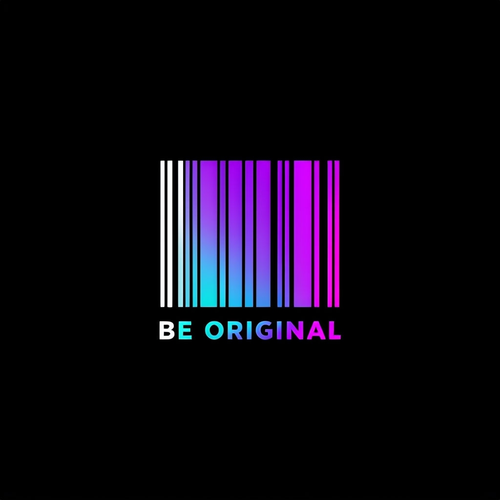 Minimalist Barcode Design Be Original Graphic T-Shirt