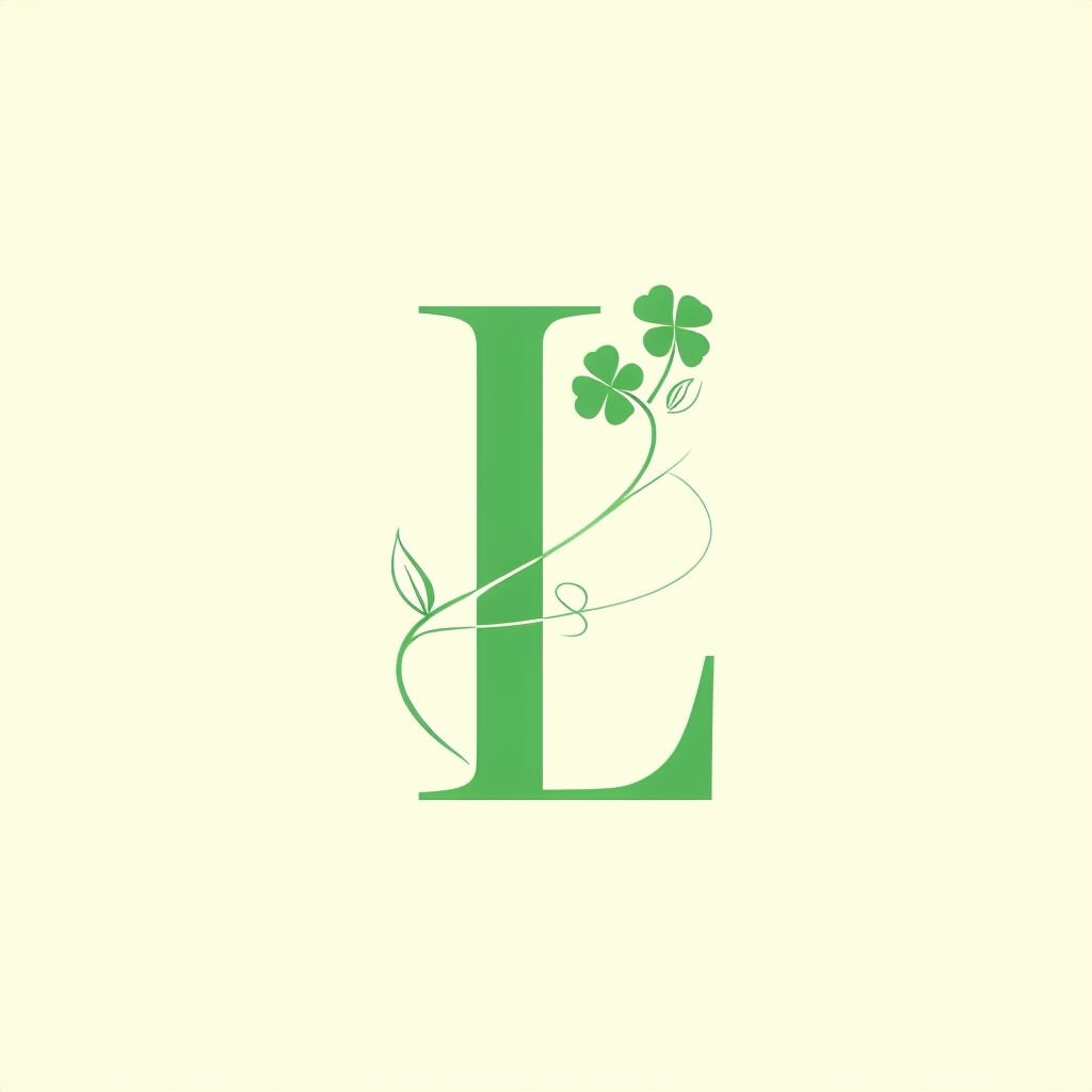 Elegant Minimalist Monogram Logo with Letter L and Botanical Design Monogram