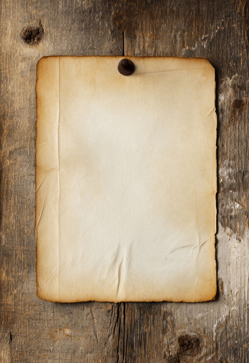 Vintage Aged Paper on Weathered Wood Background Social Media Post