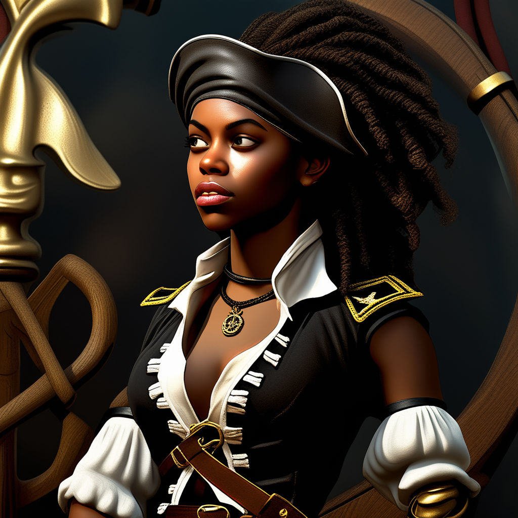 a black female pirate captain - Playground