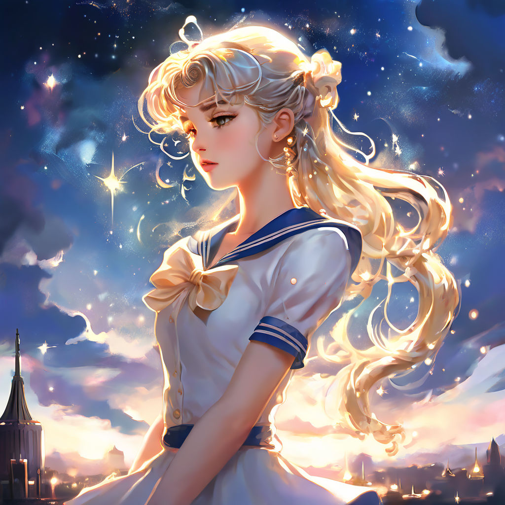 Generate an anime portrait with a style reflective of Sailor Moon