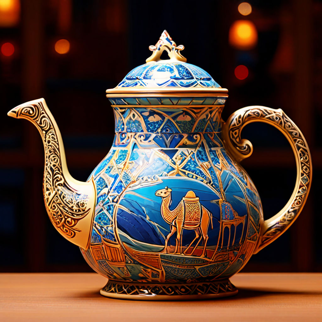 A camel shaped teapot in Arab beauty designed like that of t... by ...