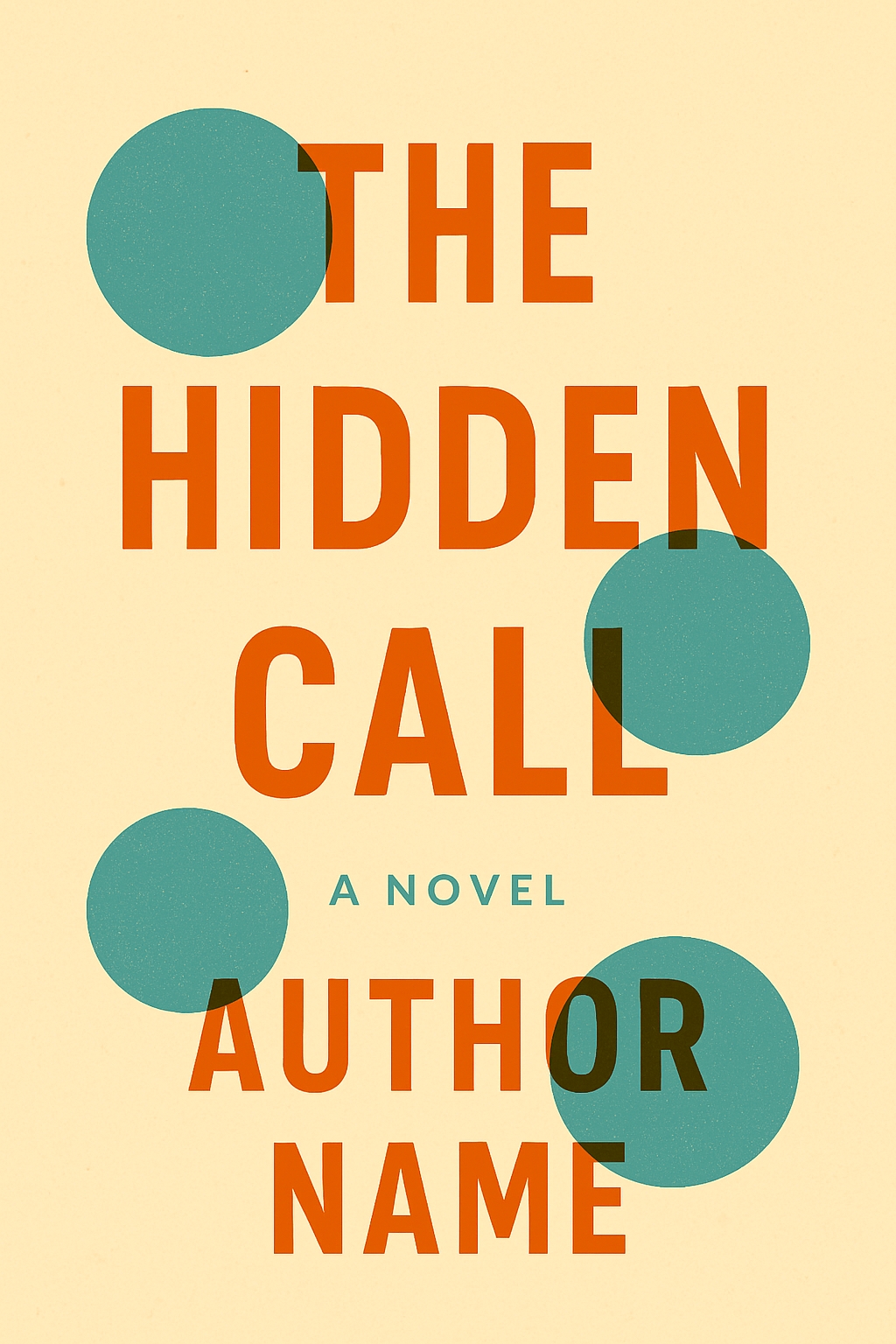 Modern Minimalist EBook Cover for The Hidden Call Novel