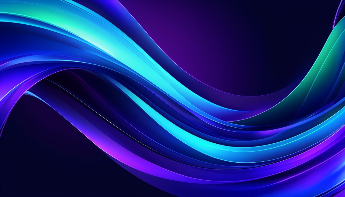 Vibrant Abstract Flowing Shapes Modern Mobile Wallpaper