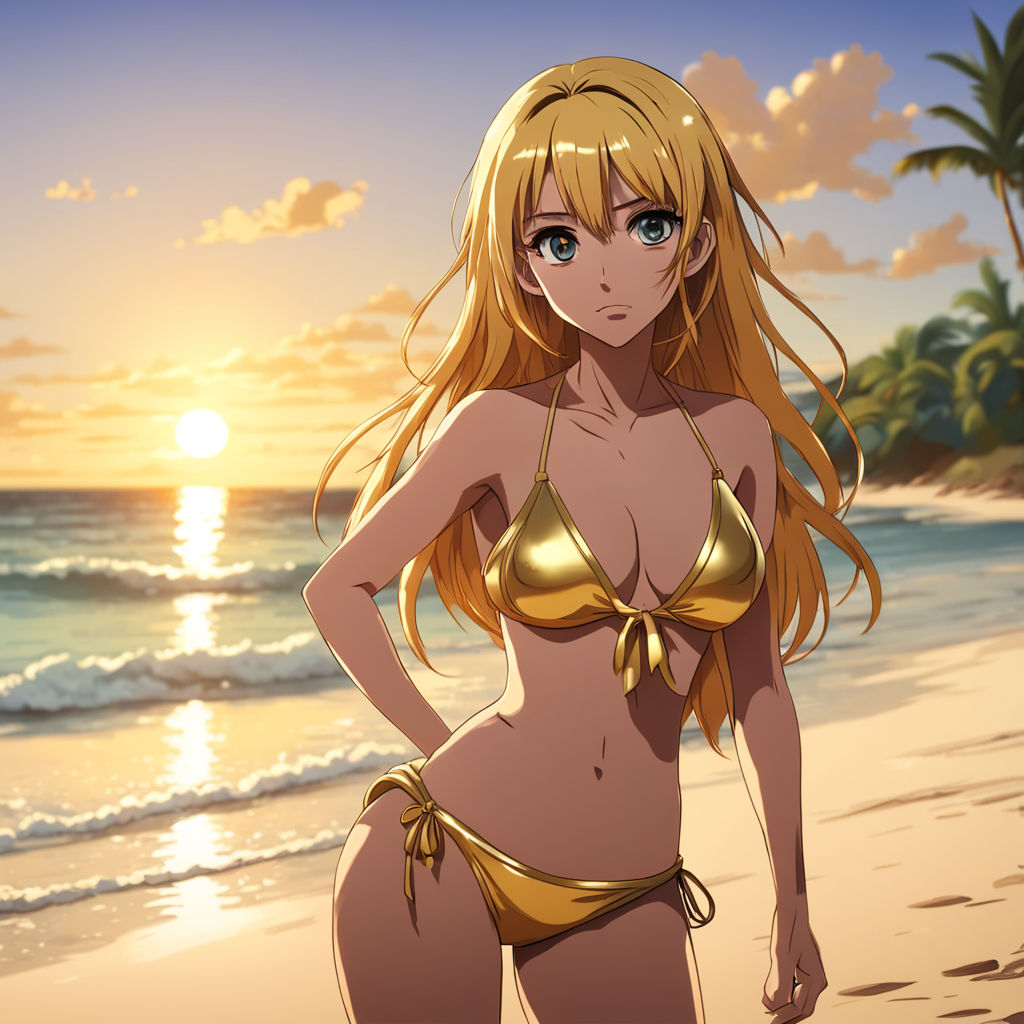 Bikini anime art wallpaper 4k