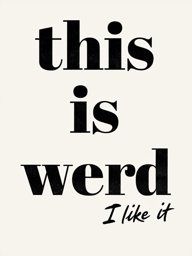 This is Weird Minimalist Typography Art Poster