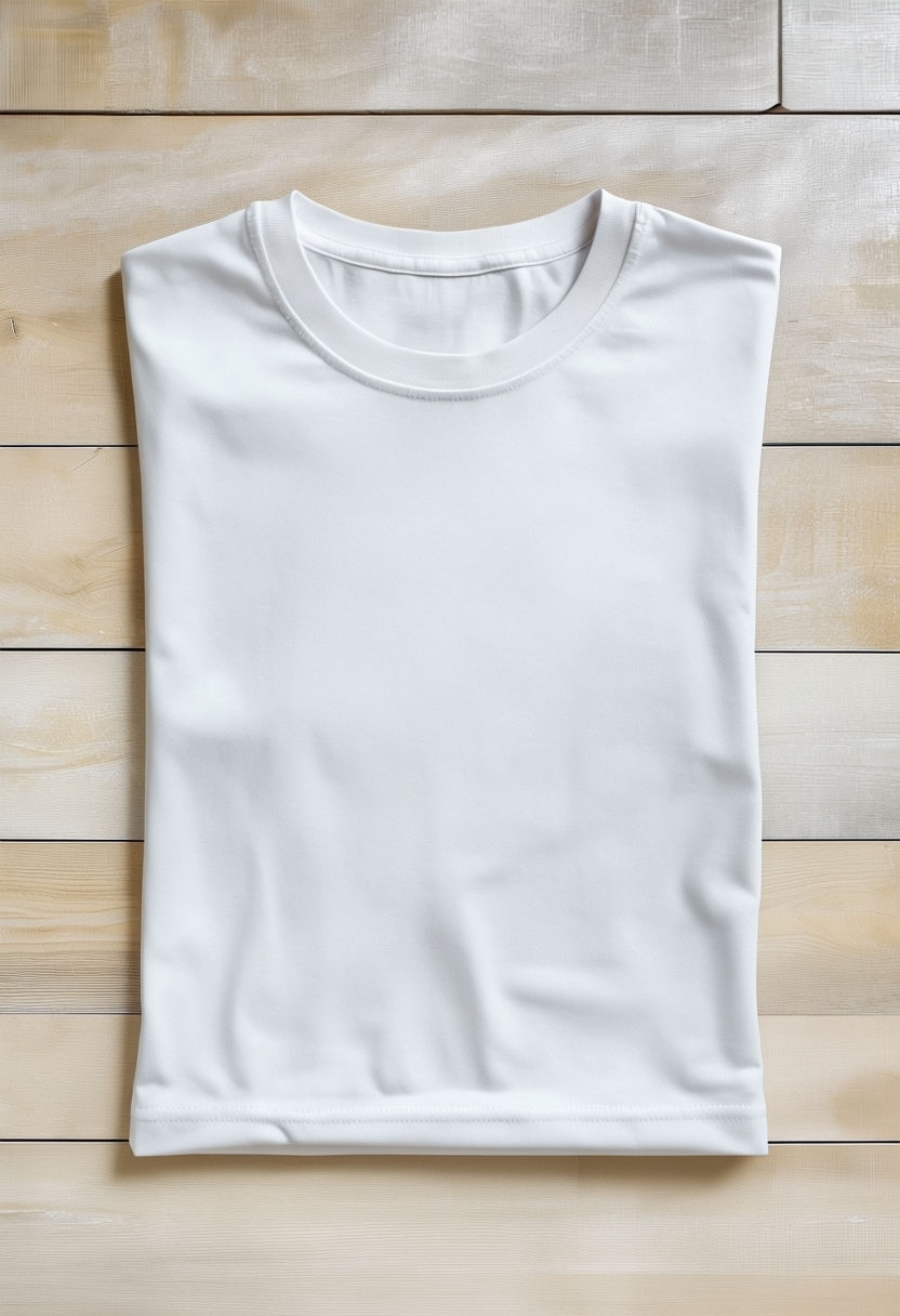Clean Flat-Lying Classic Unisex Crewneck T-Shirt Mockup