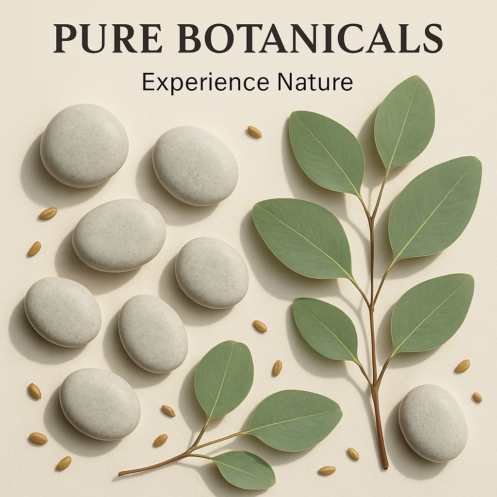 Minimalist Pure Botanicals Advertisement with Natural Elements Ads