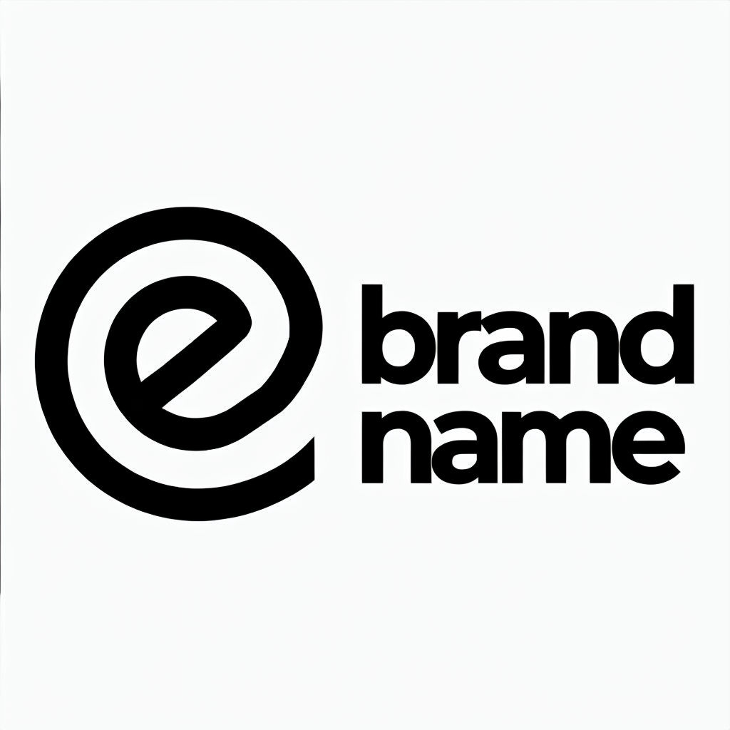 Modern Minimalist Black and White Abstract Logo Design