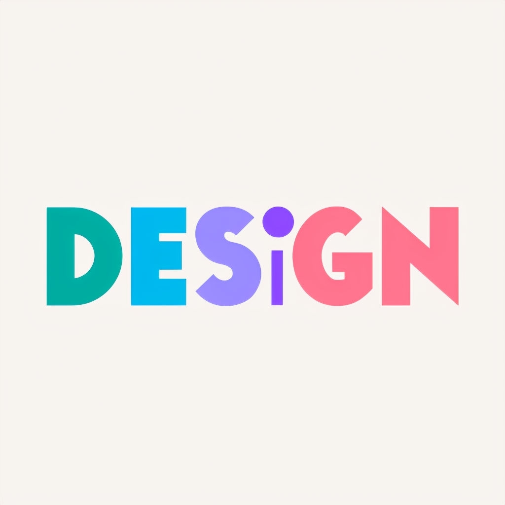 Vibrant Minimalist Design Typography Artwork Logo
