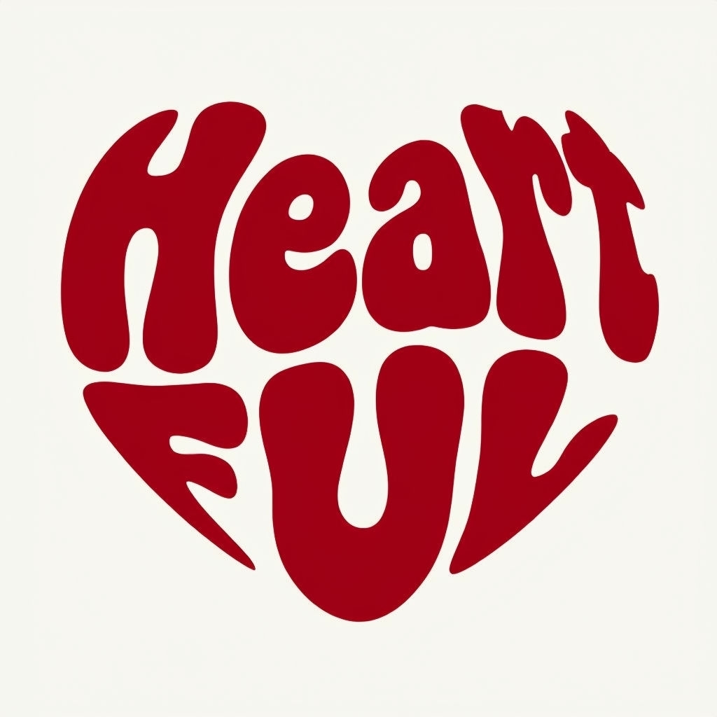 Bold Heartful Typography Design T-Shirt