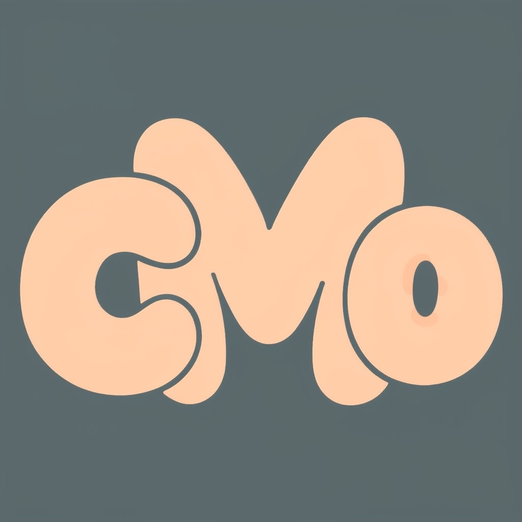 Playful Interlocking MCO Monogram with Soft Rounded Aesthetic Monogram