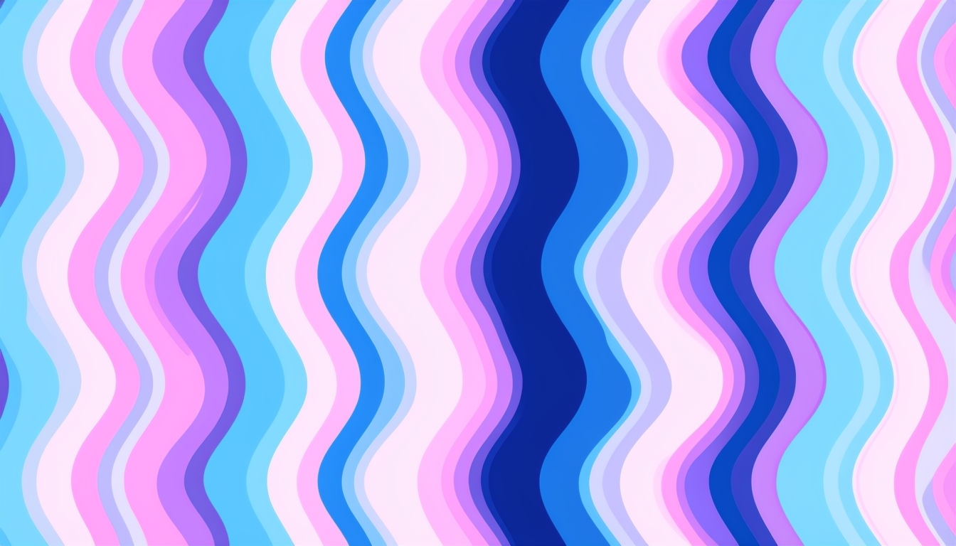 Vibrant Wavy Lines Pattern in Pink and Blue Art Backgrounds