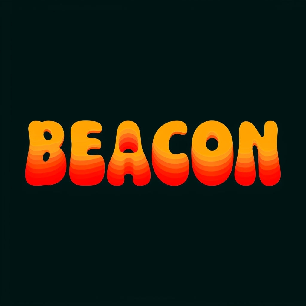 Vibrant Gradient Beacon Logo Design on Black Background Logo