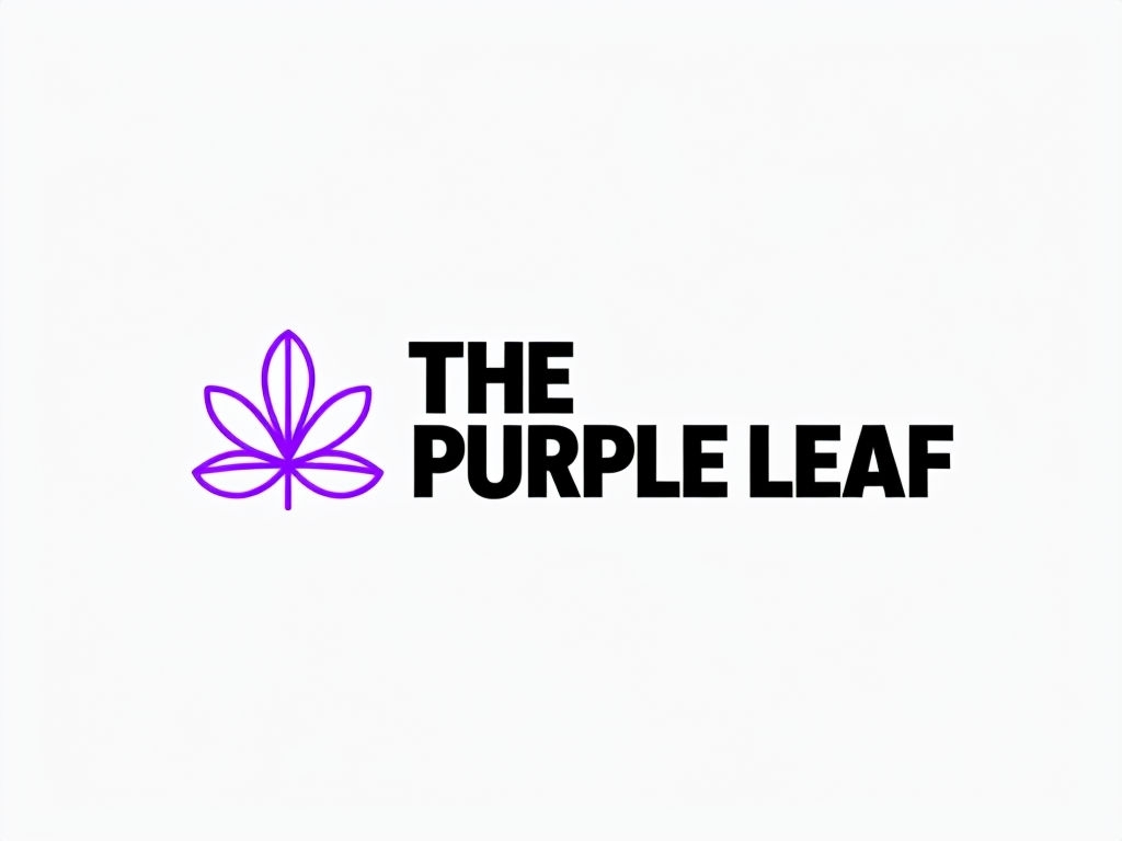 Modern Minimalist Logo Design for The Purple Leaf