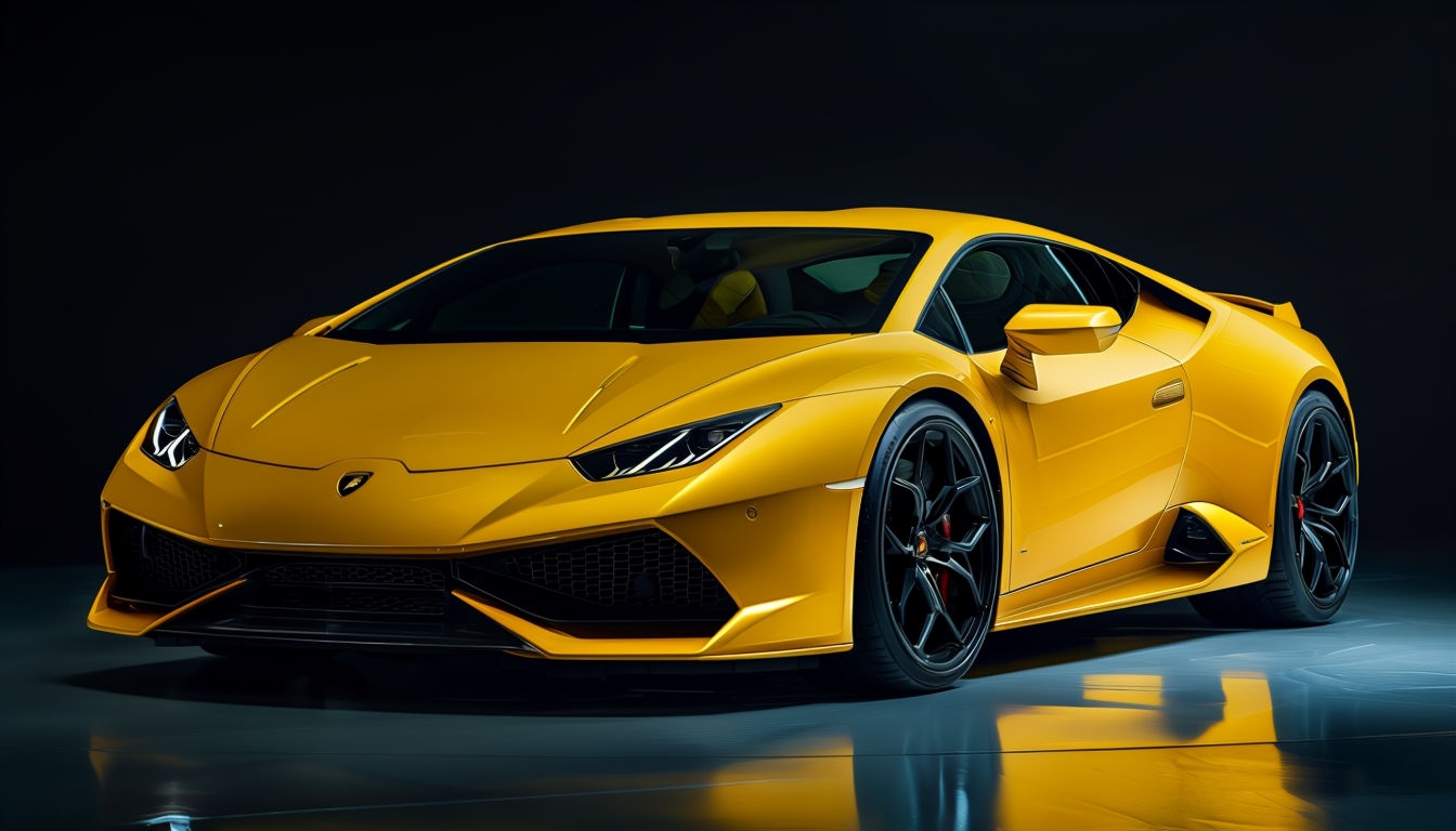 Vibrant Lamborghini Huracán High-Resolution Car Photography Virtual Backgrounds