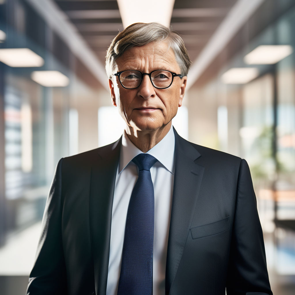 Bill Gates dressed in a tailored black suit by Augustine Joseph Owoicho ...