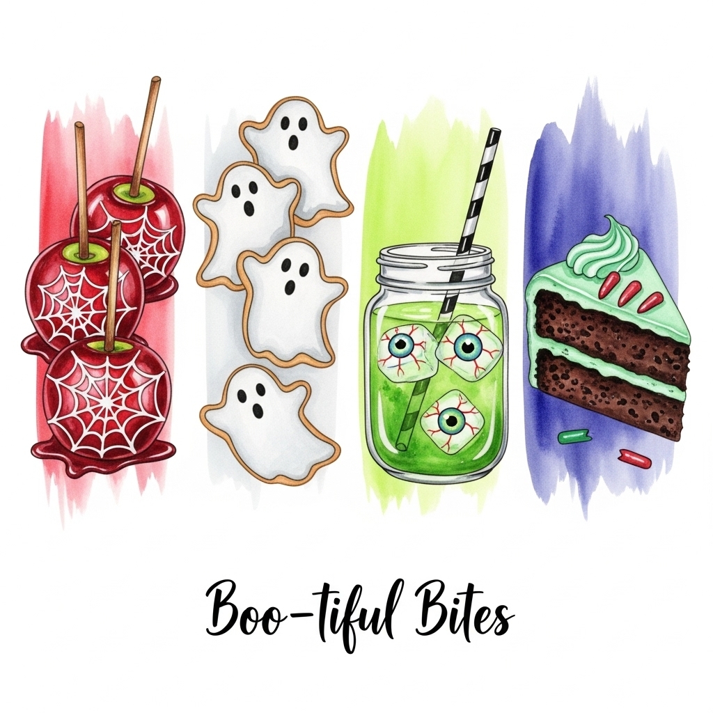 Boo-tiful Bites Halloween Treats Watercolor T-Shirt