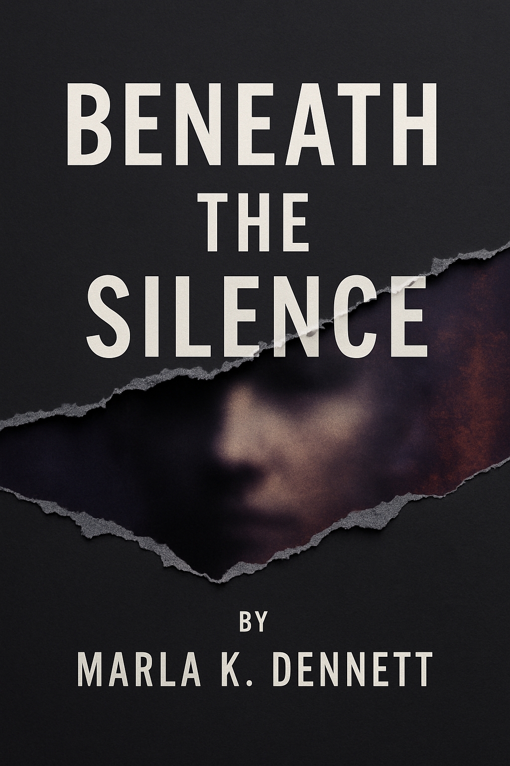 Mysterious Dark Thriller Cover Art for Beneath the Silence EBook Cover