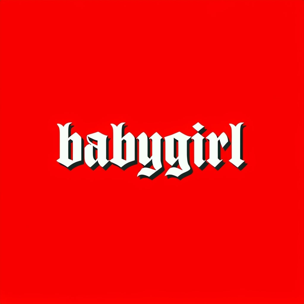 Bold Babypgirl Gothic Text Design on Red Background T-shirt