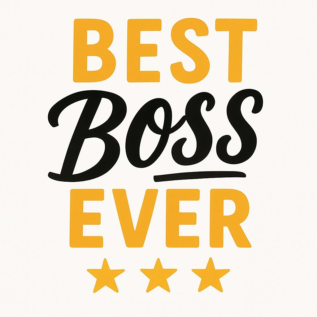 Best Boss Ever Celebratory Typography Design Mug