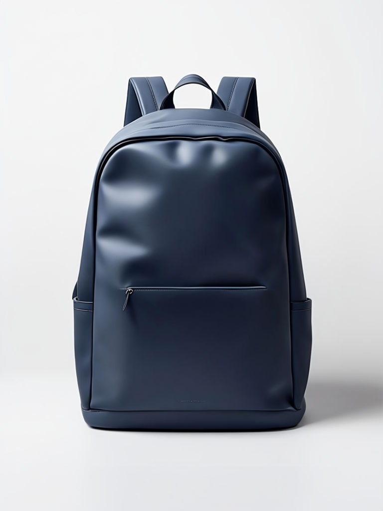 Modern Matte Navy Blue Backpack Mockup