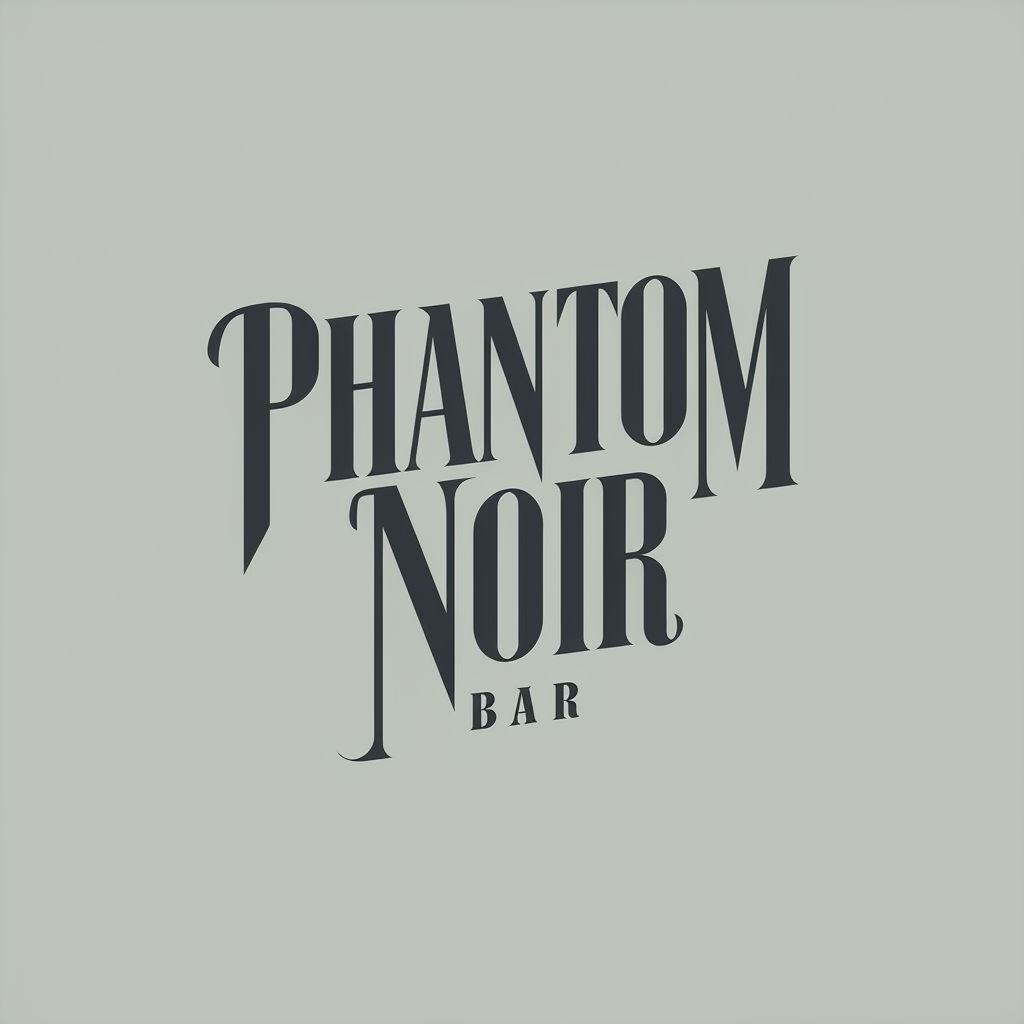 Minimalist Edgy Phantom Noir Bar Logo Design for Speakeasy Logo