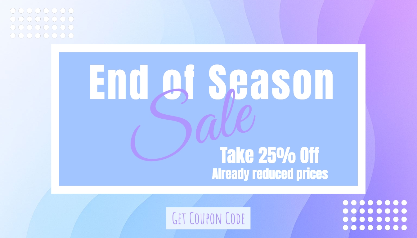 Vibrant End of Season Sale Promotional Banner Design