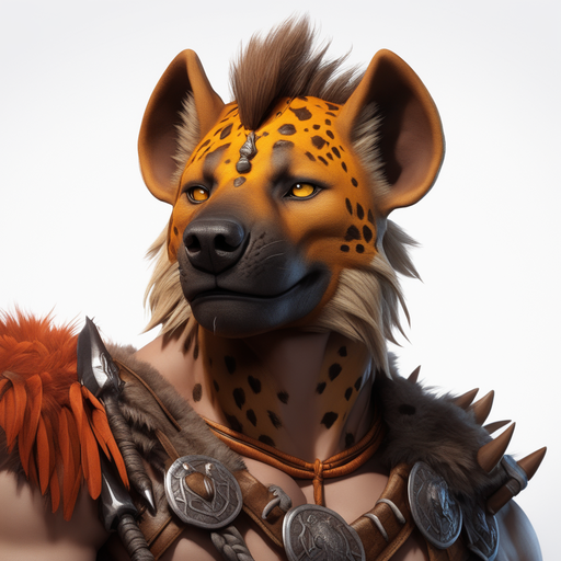 A humanoid hyena barbarian by Torgab - Playground