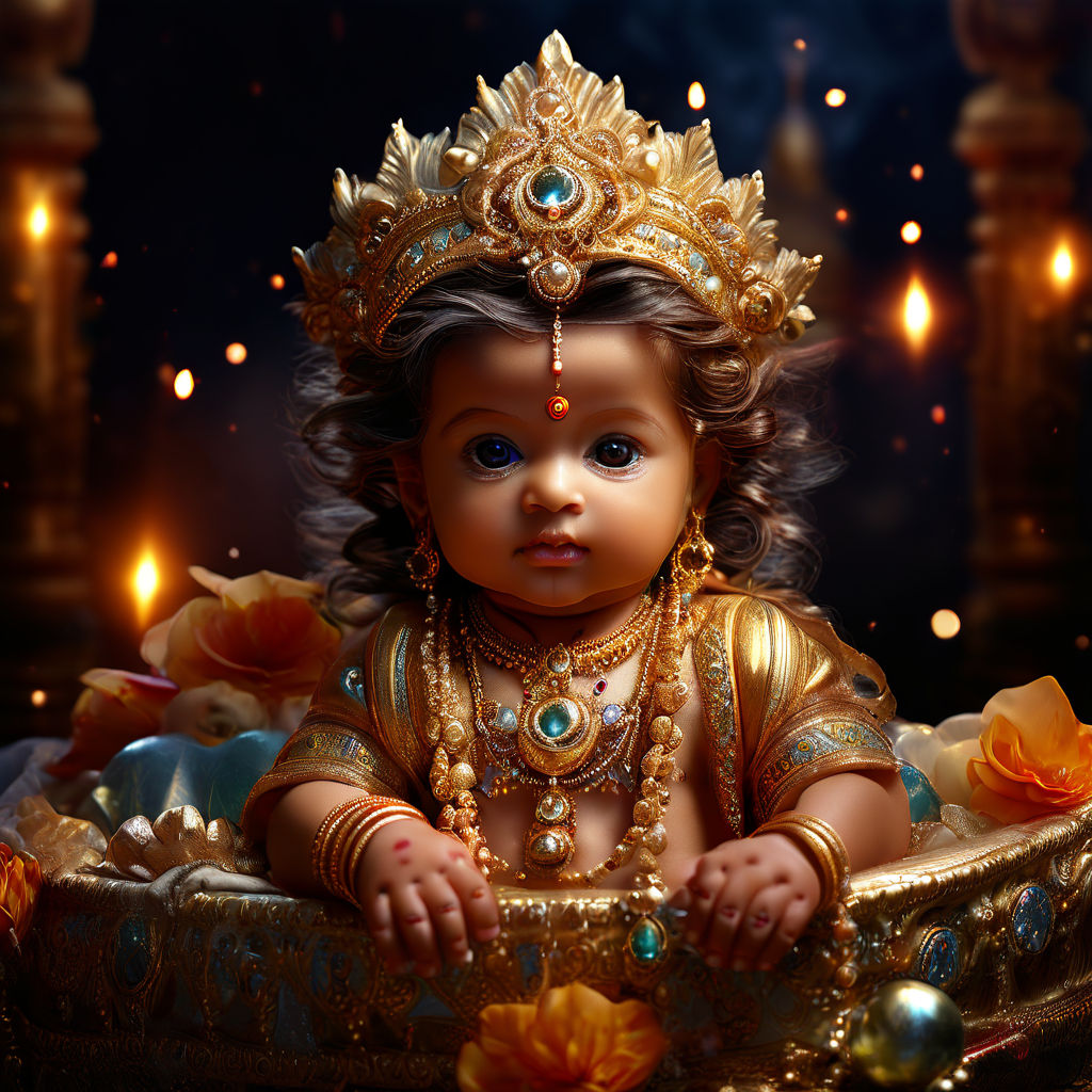 A depiction of a baby Hindu deity by Karthik Sundaram - Playground