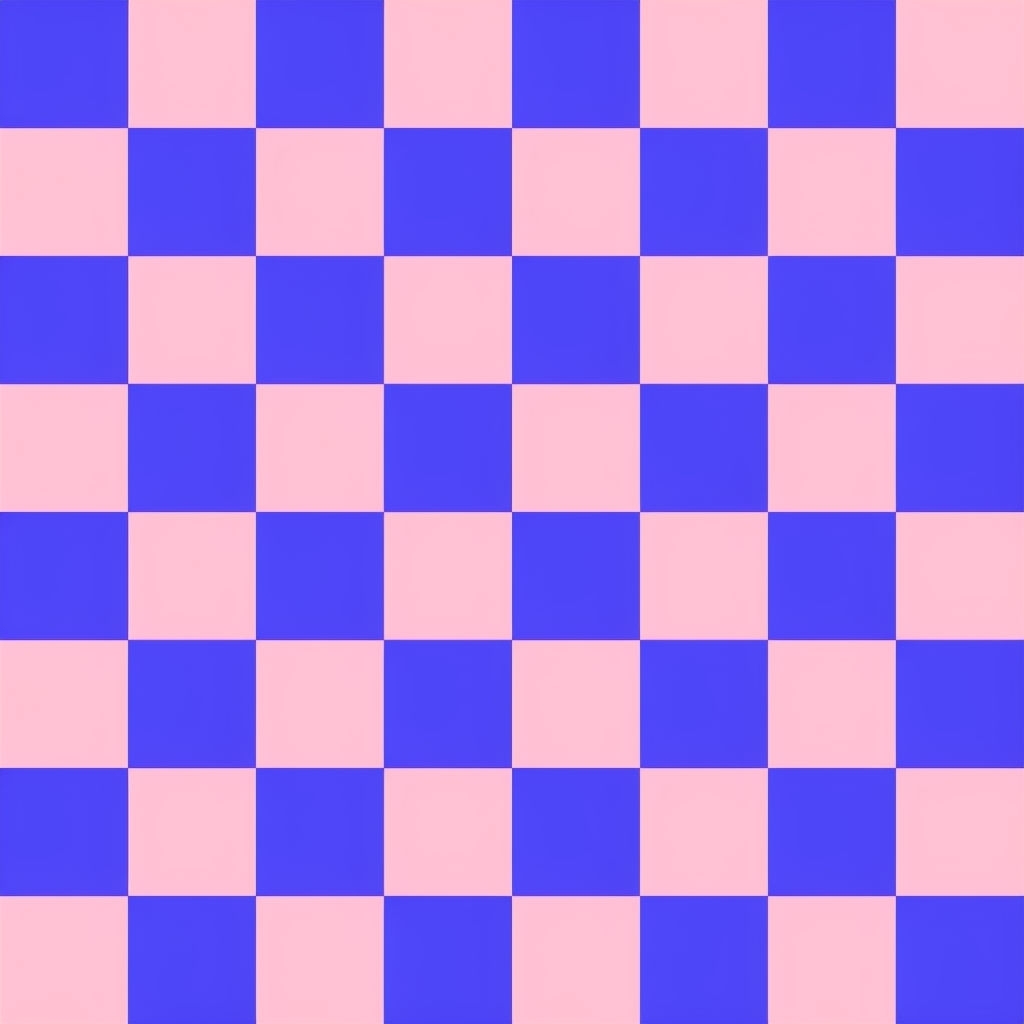Playful Royal Blue and Pink Checkerboard Seamless Pattern