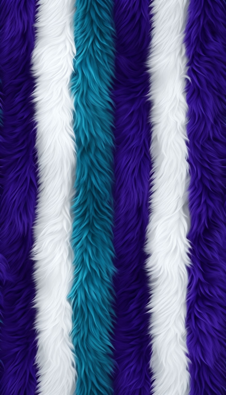 Vibrant Plush Faux Fur Striped Pattern Phone Case Cover