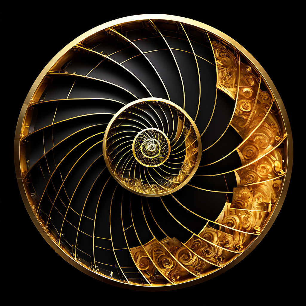 Fibonacci sequence visualized as a golden spiral unfurling a... by Ryan ...