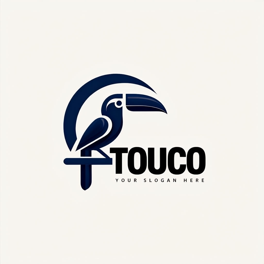 Minimalist Toucan Logo Design with Clean Aesthetic Elements