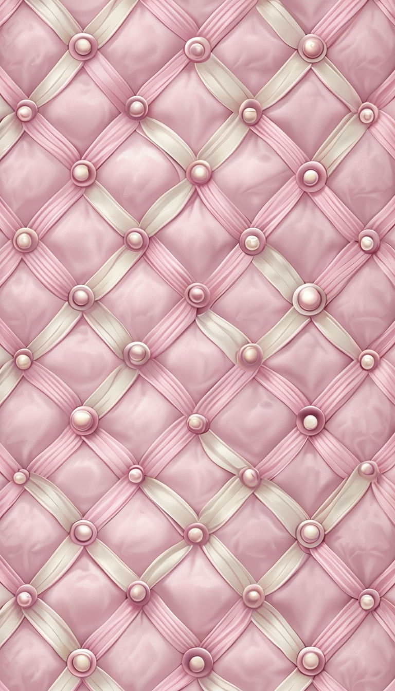 Elegant Light Pink Diamond Grid Pattern Phone Case Cover