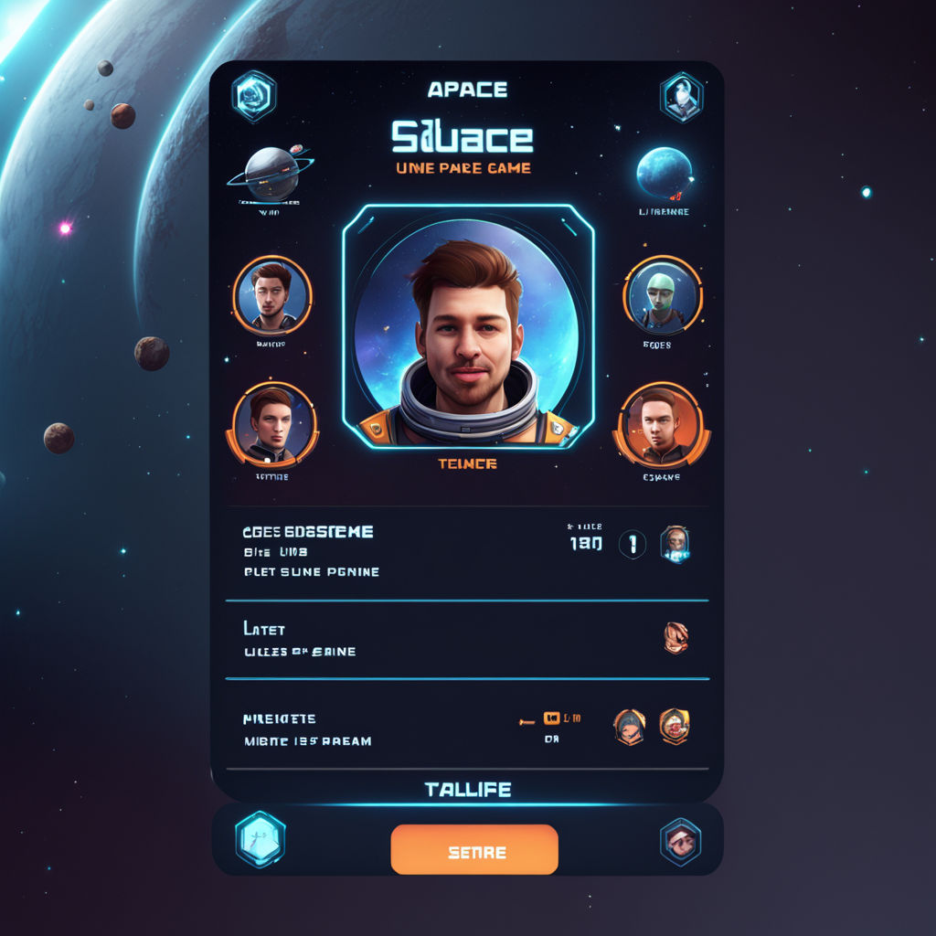 A space game ui design to display their profile picture by L Od ...