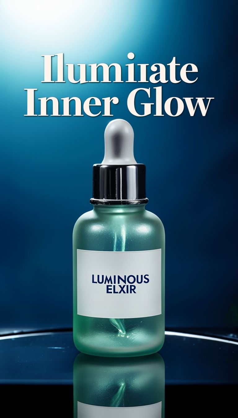 Elegant Luminous Elixir Serum Advertisement Photography Ads