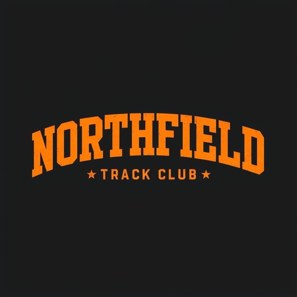 Bold Northfield Track Club Vintage Athletic Logo T-Shirt