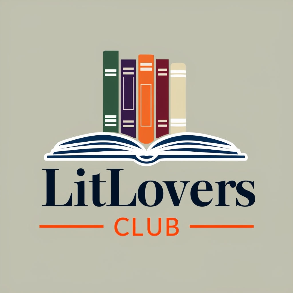 Modern Minimalist LitLovers Club Logo Design for Readers