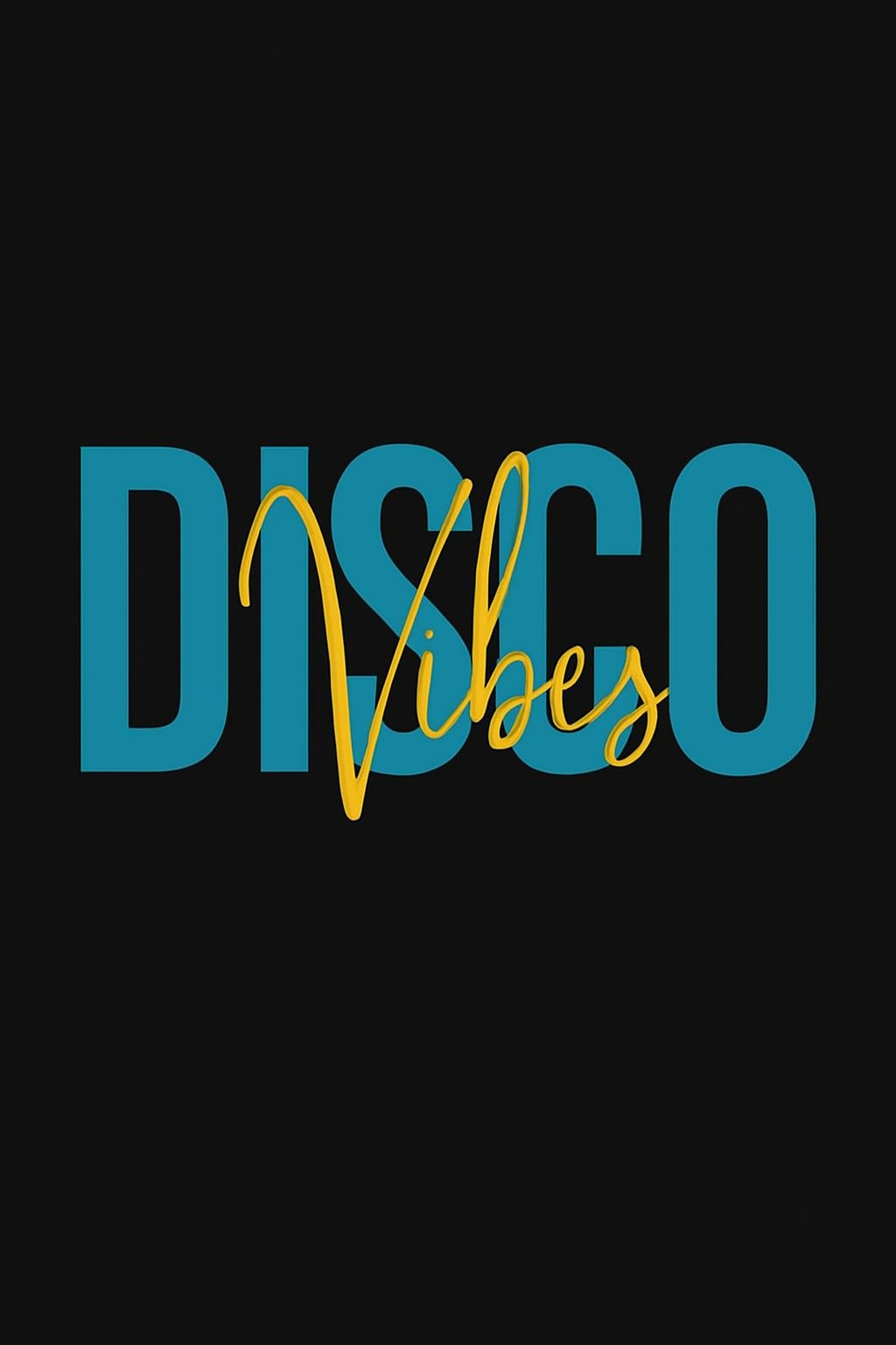 Modern Minimalist Disco Vibes Graphic Design T-shirt