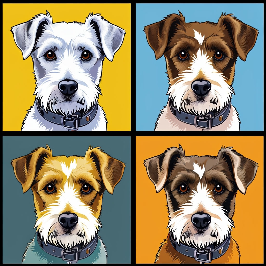 Vibrant Pop Art Fox Terriers Pattern for Fun Home Decor Seamless Patterns