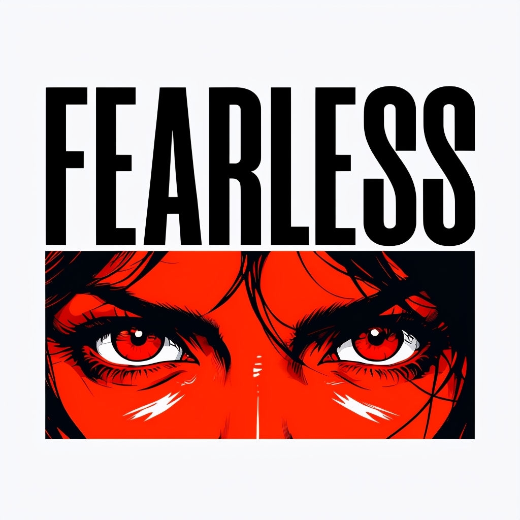 Fearless Bold Eye Illustration Graphic Design Mug