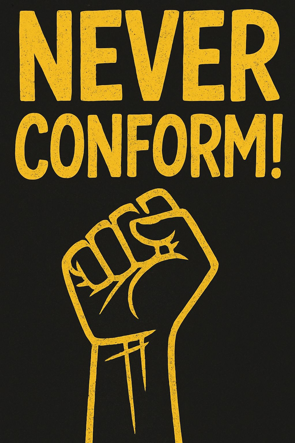Never Conform Bold Graphic Empowerment T-Shirt